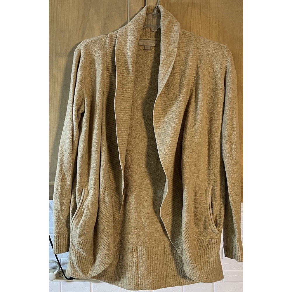 Barefoot Dreams Cozychic Lite Cardigan Pockets Medium Tan
